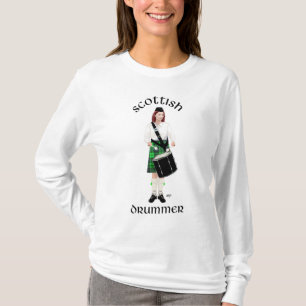 Scottish Drummer - Green Kilt T-Shirt
