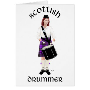 Scottish Drummer - Purple Kilt Cards