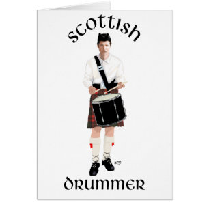 Scottish Drummer - Red Kilt Cards