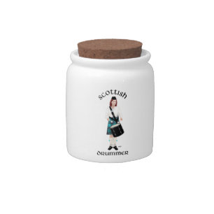 Scottish Drummer - Turquoise Candy Jar