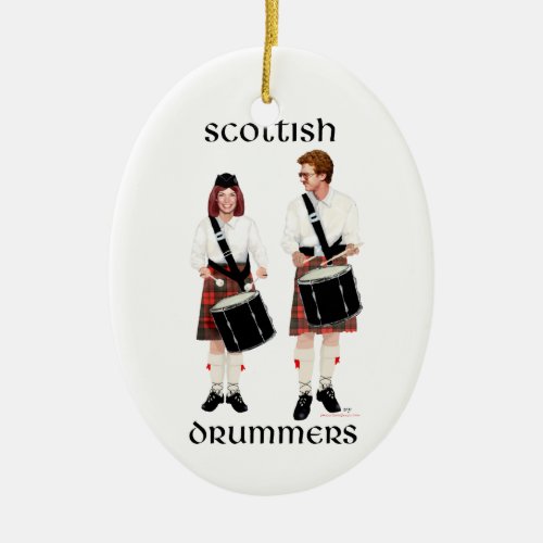 Scottish Drummers Ceramic Ornament