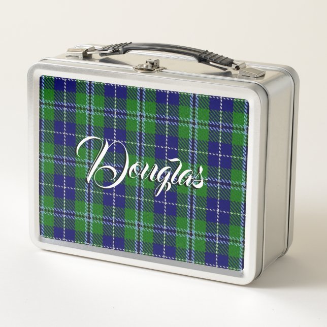 Scottish Eats! Clan Douglas Tartan Plaid Metal Lunch Box (Front)