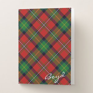 Scottish Effects Clan Boyd Tartan Pocket Folder