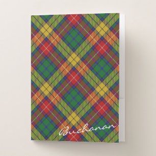 Scottish Effects Clan Buchanan Tartan Pocket Folder
