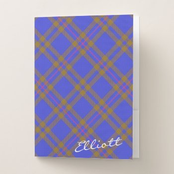 Scottish Effects Clan Elliot Tartan Pocket Folder by OldScottishMountain at Zazzle