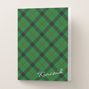 Scottish Effects Clan Kincaid Tartan Pocket Folder