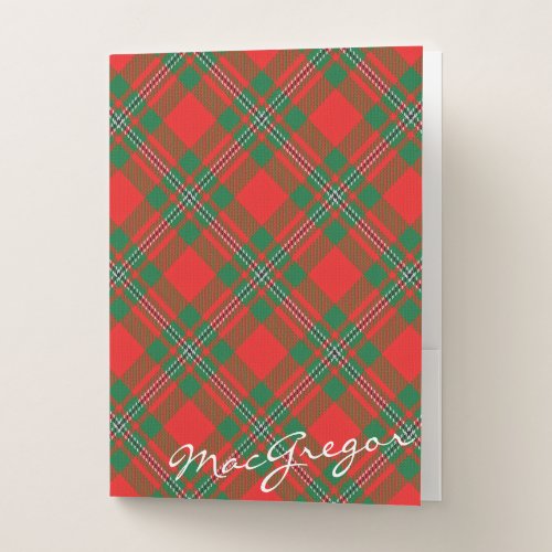 Scottish Effects Clan MacGregor Tartan Pocket Folder