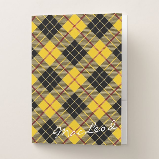 Scottish Effects Clan MacLeod of Lewis Tartan Pocket Folder (Front)