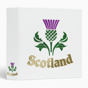 Scottish emblem thistle 3 ring binder