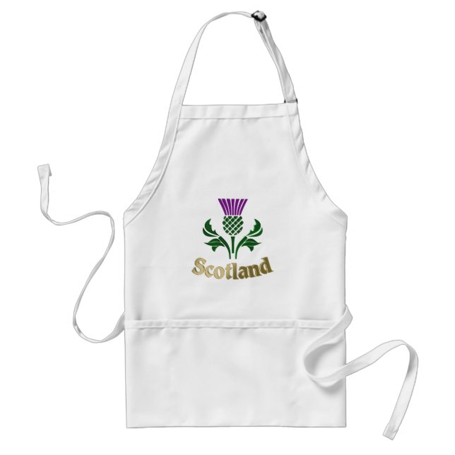 Scottish emblem thistle adult apron (Front)
