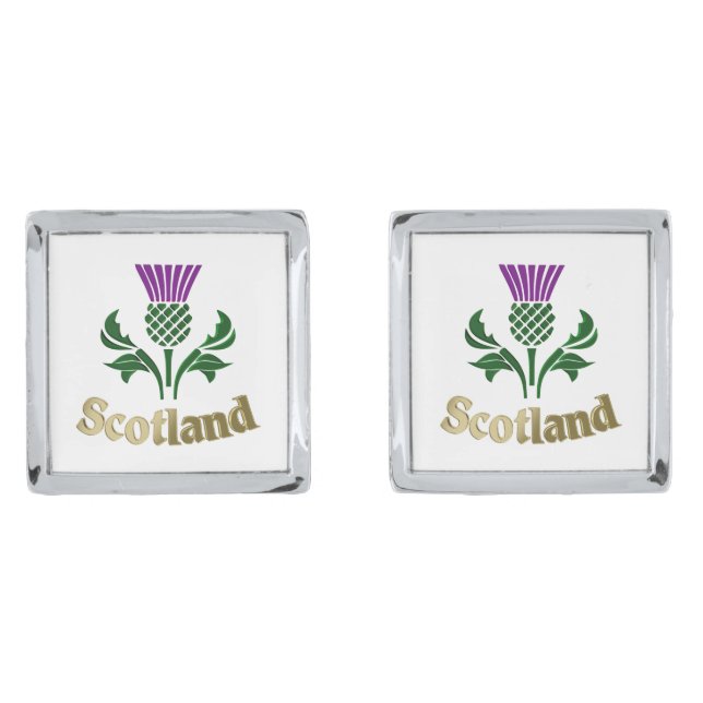 Scottish emblem thistle cufflinks (Front)