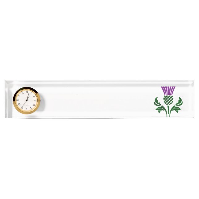 Scottish emblem thistle desk name plate (Front)
