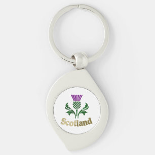 Scottish emblem thistle keychain