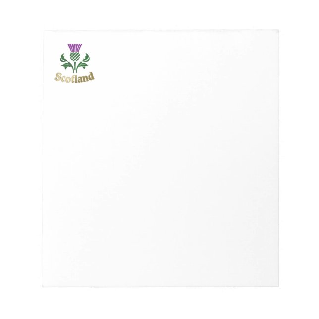 Scottish emblem thistle notepad (Front)