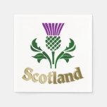 Scottish emblem thistle paper napkins