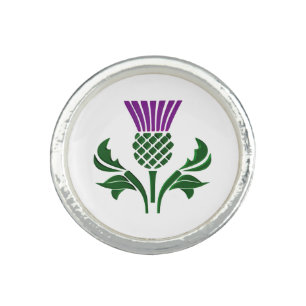 Scottish emblem thistle ring