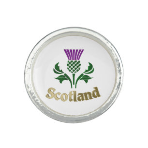Scottish emblem thistle ring