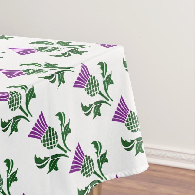 Scottish emblem thistle tablecloth (In Situ)