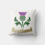Scottish emblem thistle throw pillow