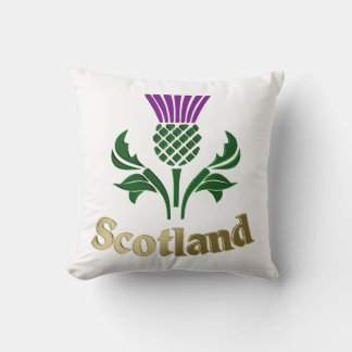 Scottish emblem thistle throw pillow