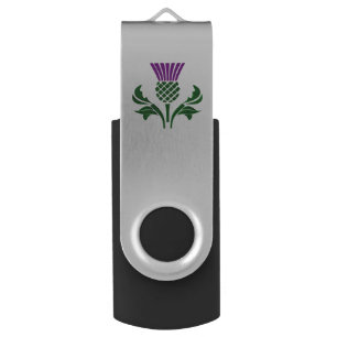 Scottish emblem thistle USB flash drive