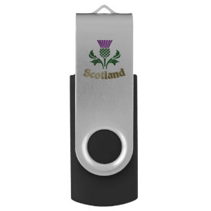 Scottish emblem thistle USB flash drive