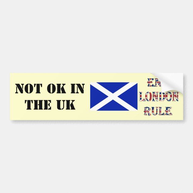 Scottish End London Rule Bumper Sticker (Front)
