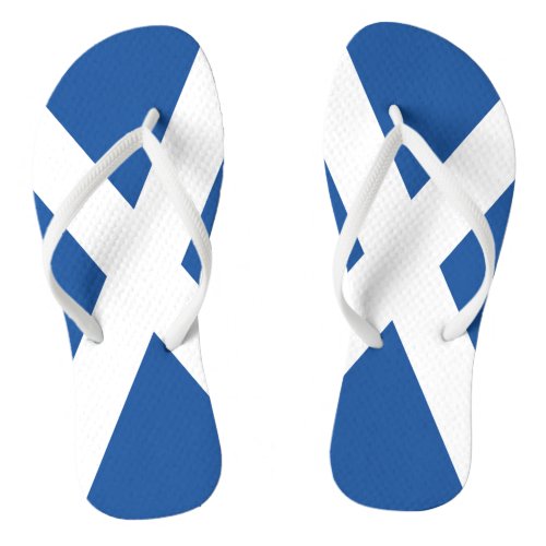 Scottish flag beach flip flops for men and women