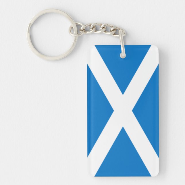 scottish flag by highsaltire keychain (Front)