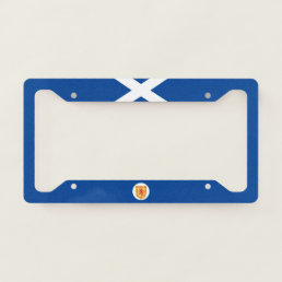 Scottish flag-coat of arms license plate frame