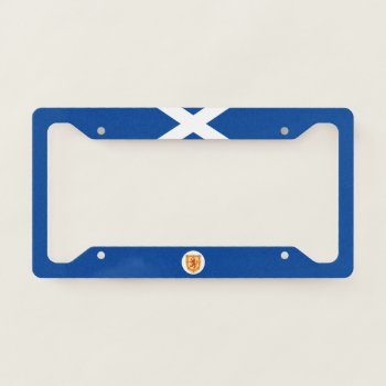 Scottish Flag-coat Of Arms License Plate Frame by Pir1900 at Zazzle