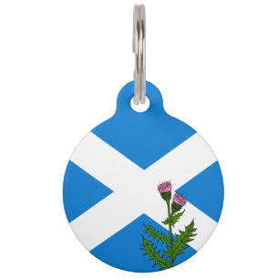 Scottish flag-coat of arms pet ID tag