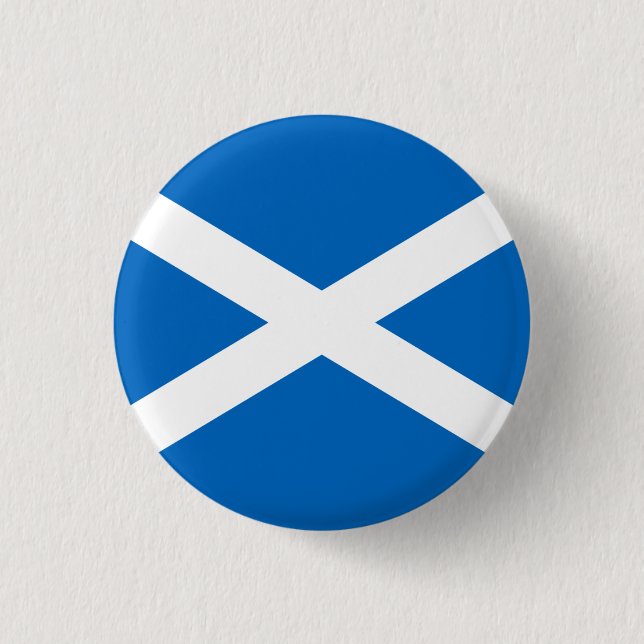 Scottish Flag, Flag of Scotland Button (Front)