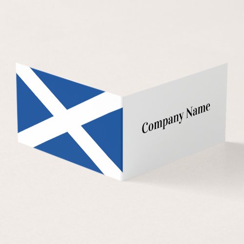 Scottish flag folded business card template