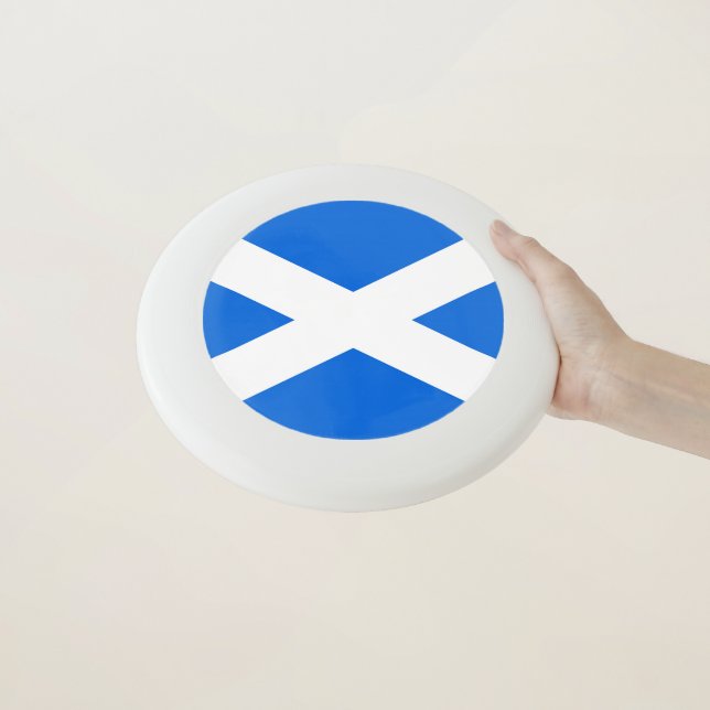 Scottish Flag frcnt Wham-O Frisbee (In Hand)