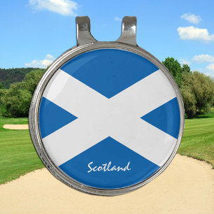 Scottish Flag Golf Marker, patriotic Scotland  Hat Clip