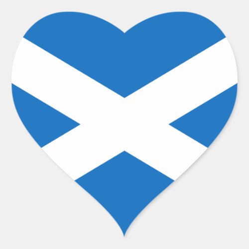 Scottish Flag Heart Sticker