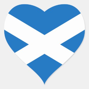 Scottish Flag Heart Sticker by StillImages at Zazzle