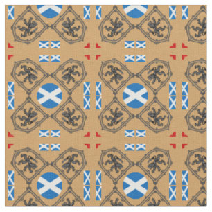 Scottish Flag & Lion, fashion Hearts /Scotland Fabric
