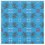 Scottish Flag &amp; Lion Hearts, Scotland fashion BLU2 Fabric