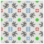 Scottish Flag &amp; Lion Hearts, Scotland fashion WGL Fabric