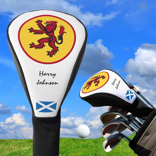 Scottish Flag Lion  Monogrammed Golf Clubs Cover