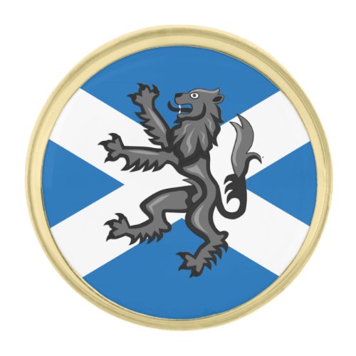 Scottish Flag Lion  Scotland fashion  business Gold Finish Lapel Pin