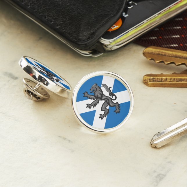 Scottish Flag, Lion & Scotland fashion / business Lapel Pin (In Situ)