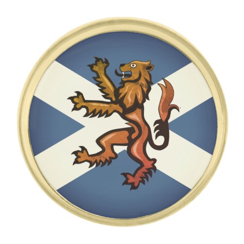 Scottish Flag Lion  Scotland vintage  business Gold Finish Lapel Pin