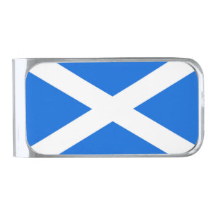 Scottish Flag mccnt Silver Finish Money Clip