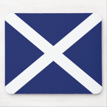 Scottish Flag Mouse Mat In Dark Blue by ipad_n_iphone_cases at Zazzle