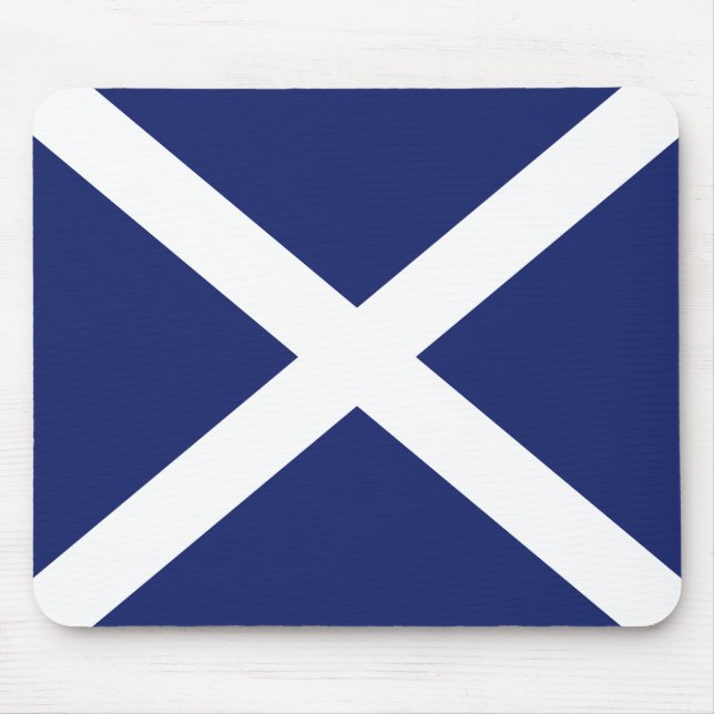 Scottish Flag Mouse Mat in Dark Blue (Front)
