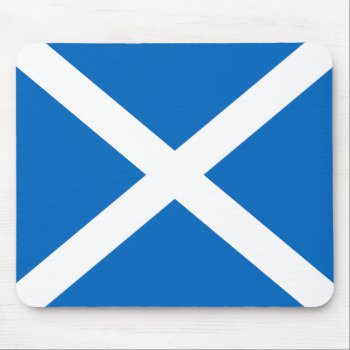 Scottish Flag Mouse Mat In Official Colours by ipad_n_iphone_cases at Zazzle
