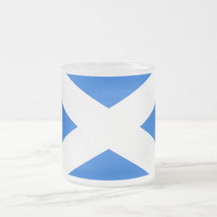 Scottish Flag mugcnt Frosted Glass Coffee Mug